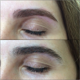 Коррекция и осветление бровей