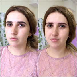 Коррекция и осветление бровей